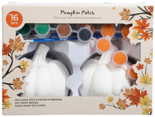 Thumbnail 2: Deejay Home Designs 16 Pc Pumpkin Patch Painting Kit 