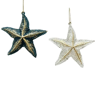 Thumbnail 1: Magical Season 2-Piece Starfish Ornament Set 
