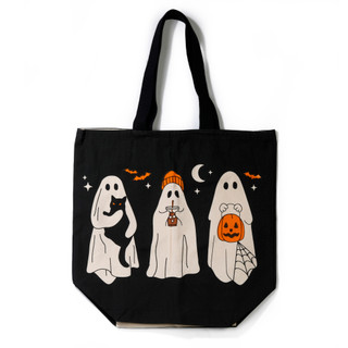 Thumbnail 1: The Witch's Workshop Halloween Ghosts Cotton Tote Bag 