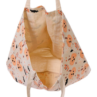 Thumbnail 2: The Witch's Workshop Halloween Pumpkin & Bats Cotton Tote Bag 