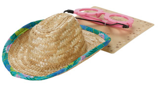 Thumbnail 2: ENCHANTE 2 Pc Pet Sunglasses & Hat Set 