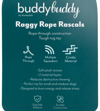 Thumbnail 2: Buddy Buddy Raggy Rope Plush Flamingo Pet Toy 