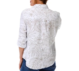 Thumbnail 3: Dash Petite Roll Tab Sleeve Print Top 
