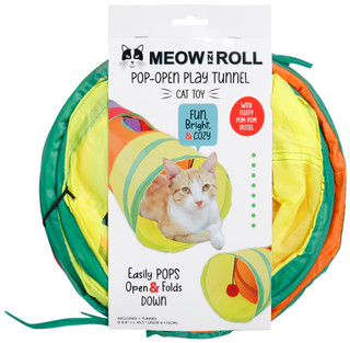 Thumbnail 1: Meow N Roll Pop-Open Play Tunnel for Cats 