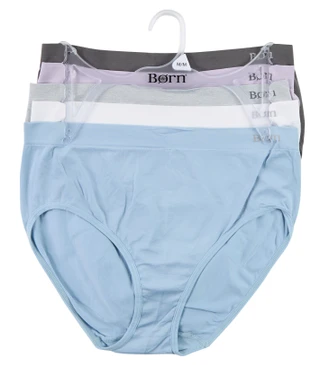 Thumbnail 1: Born 5 Pk High Waisted Seamless Briefs   