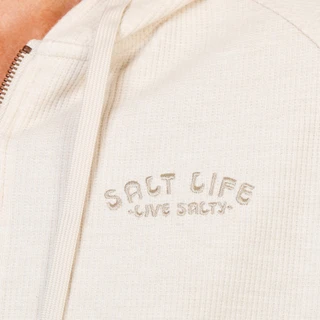 Thumbnail 2: Salt Life Women's Long Sleeve Waffle Esplanade Zip Hoodie  