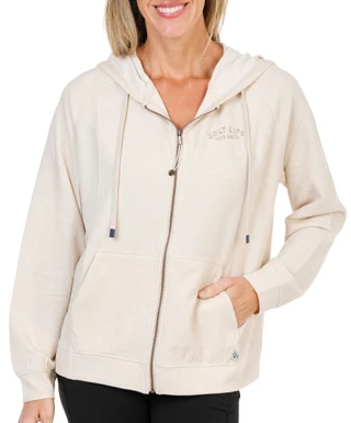 Thumbnail 1: Salt Life Women's Long Sleeve Waffle Esplanade Zip Hoodie  