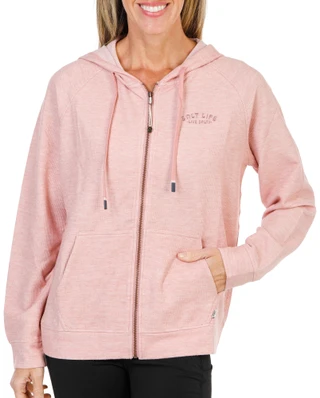 Thumbnail 1: Salt Life Women's Long Sleeve Waffle Esplanade Zip Hoodie  