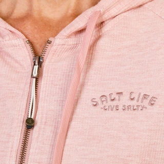 Thumbnail 3: Salt Life Women's Long Sleeve Waffle Esplanade Zip Hoodie  