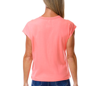 Thumbnail 2: Coral Bay Petite Cap Sleeve Layered Crew Neck Top 