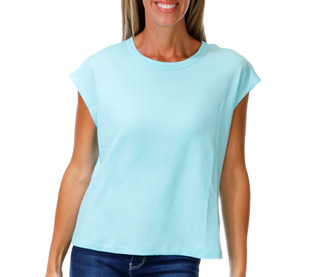 Thumbnail 1: Coral Bay Petite Cap Sleeve Layered Crew Neck Top 