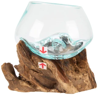 Thumbnail 2: T.I. Design 6X5 Mini Bowl with Root Wood Home Accent 