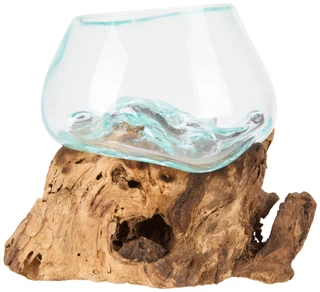 Thumbnail 1: T.I. Design 6X5 Mini Bowl with Root Wood Home Accent 
