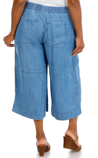 Thumbnail 3: Coral Bay Plus 21 In. Wide Leg Crop Pants 