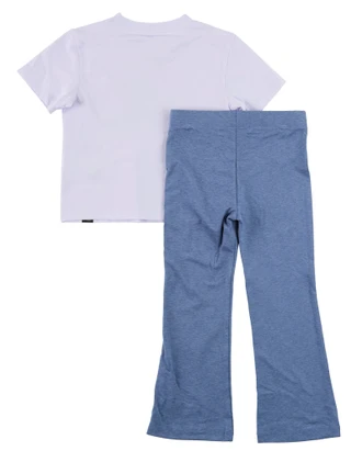 Thumbnail 3: Adidas Little Girls 2 Pc Flare Pants Set 