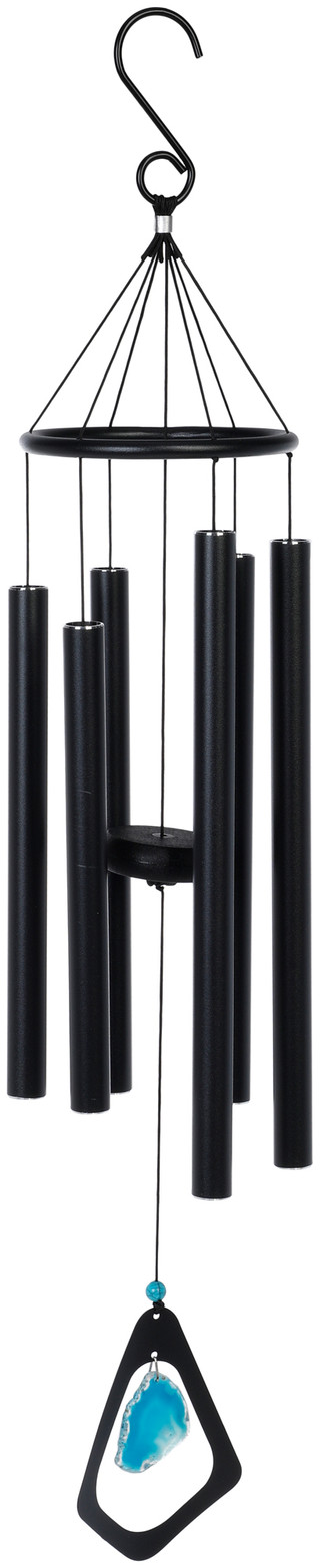 Thumbnail 1: SUNSET VISTA DESIGNS 34 In Blue Agate Wind Chimes  
