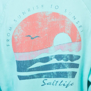 Thumbnail 2: Salt Life Women's Long Sleeve Ocean Wash Crew Neck Fleece Sweater  