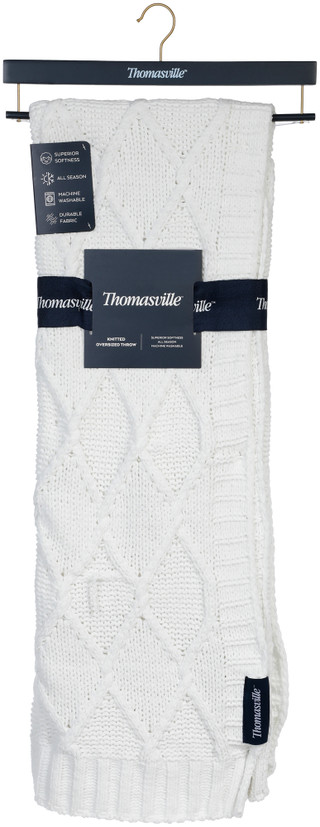 Thumbnail 1: Thomasville Diamond Knit Oversized Throw Blanket 