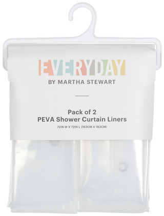 Thumbnail 1: Everyday by Martha Stewart 2 Pk Peva Shower Curtain Liners 