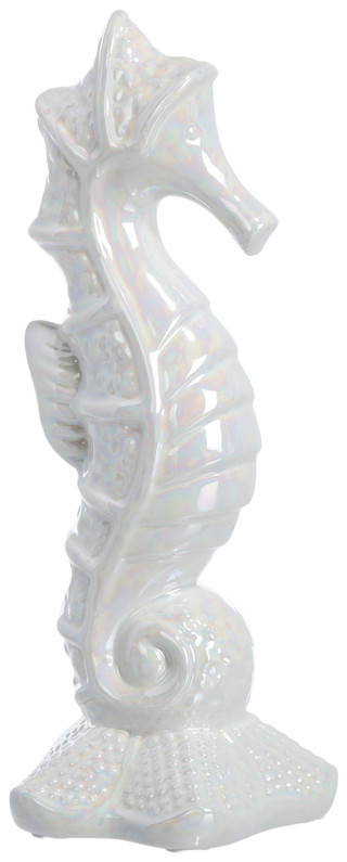 Thumbnail 1: 14 In Ceramic Seahorse Figurine 