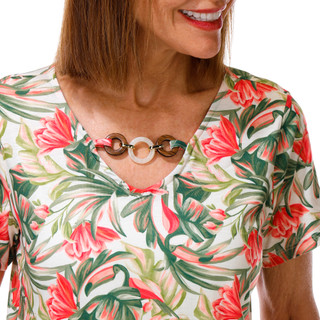 Thumbnail 3: Stella Parker Petite Short Sleeve V-Neck Top 
