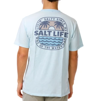Thumbnail 1: Salt Life Men's Short Sleeve Sunset Graphic Crew Neck Tee 