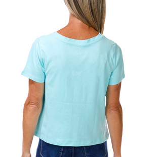 Thumbnail 2: Coral Bay Petite Short Sleeve V-Neck Grommet Top 