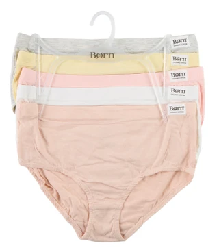 Thumbnail 1: Born 5 Pk Women's Organic Cotton Briefs  