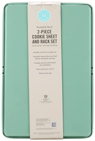 Thumbnail 2: Martha Stewart 2 Pc Nonstick Steel Cookie Sheet & Racket Set 