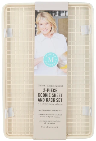 Thumbnail 1: Martha Stewart 2 Pc Nonstick Steel Cookie Sheet & Racket Set 