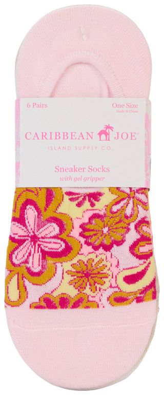 Thumbnail 1: Caribbean Joe Women's 6 Pk Sneaker Socks 