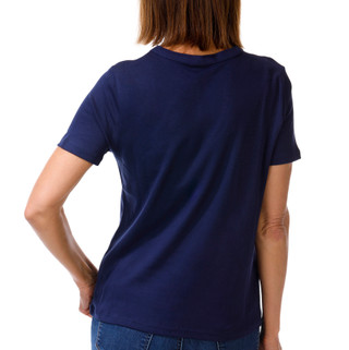 Thumbnail 3: Coral Bay Petite Short Sleeve Solid Embellished Split Neck Top 