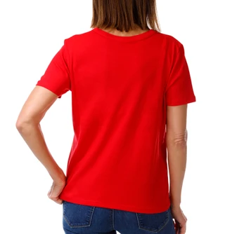 Thumbnail 2: Coral Bay Petite Short Sleeve Solid Embellished Split Neck Top 