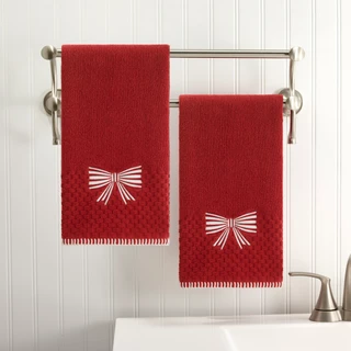 Thumbnail 5: AVANTI Avanti Bow 2-Pack Hand Towel Set 