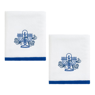 Thumbnail 1: AVANTI Avanti Menorah 2-Pack Hand Towel Set 