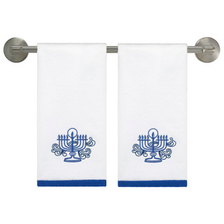Thumbnail 3: AVANTI Avanti Menorah 2-Pack Hand Towel Set 