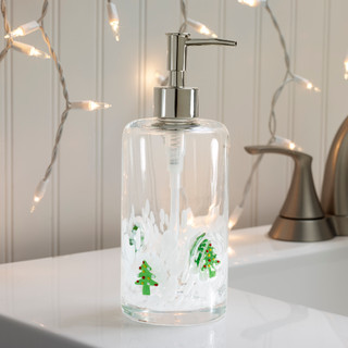 Thumbnail 2: AVANTI Avanti Decorated Trees Glass Lotion Dispenser 