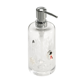 Thumbnail 2: AVANTI Avanti Snowmen & Flakes Glass Lotion Dispenser 
