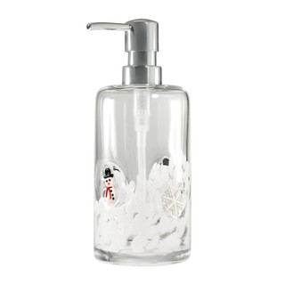 Thumbnail 1: AVANTI Avanti Snowmen & Flakes Glass Lotion Dispenser 