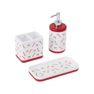 Thumbnail 2: AVANTI Avanti Candy Canes 3-Piece Bath Accessory Set 