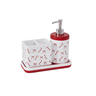 Thumbnail 1: AVANTI Avanti Candy Canes 3-Piece Bath Accessory Set 