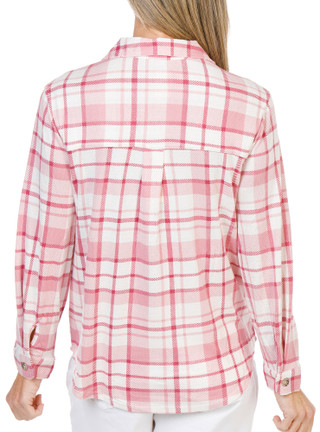 Thumbnail 3: C&C California Women's Long Sleeve Plaid Button Up Top 