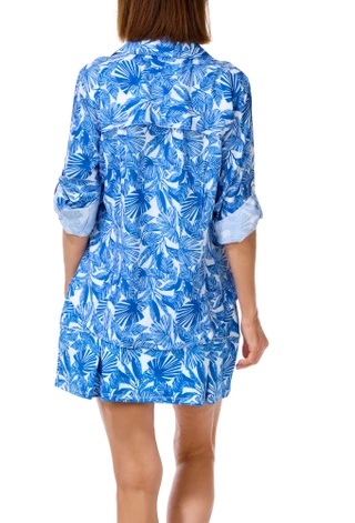 Thumbnail 6: REEL LEGENDS Petite Long Sleeve Wayfinder Button Front Top 