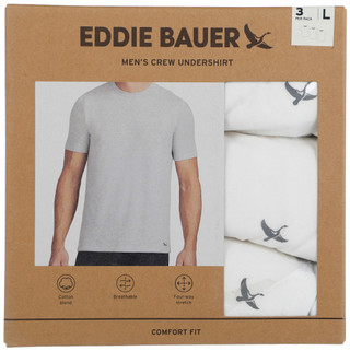 Thumbnail 1: Eddie Bauer Men's 3 Pk Short Sleeve Crew Neck Undershirts 