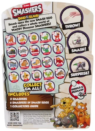 Thumbnail 2: Zuru Smashers Smashers Dino Island Surprise Pack - 10 Piece 