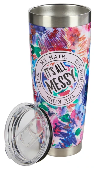 Thumbnail 3: Brighten the Season It's All Messy Stainless Steel Tumbler 