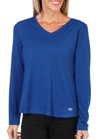 Thumbnail 1: REEL LEGENDS Women's Long Sleeve V-Neck Freeline Performance Top 