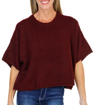 Thumbnail 1: Vince Camuto Women's Short Sleeve Exposed Seam Sweater  