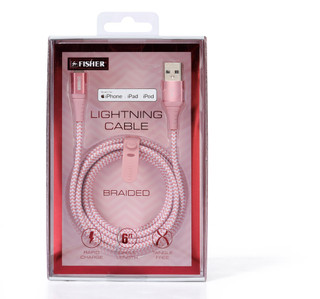 Thumbnail 1: Fisher 6 ft Braided Lighting Charging Cable 