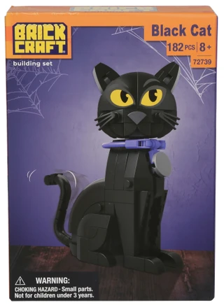 Thumbnail 1: Brick Craft 182 Pc Halloween Black Cat Brick Building Set 